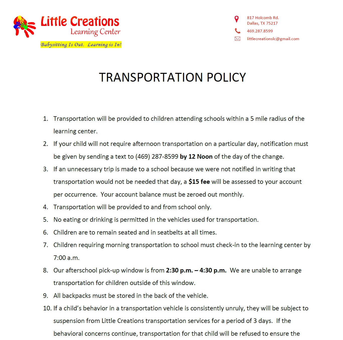 Transportation Policy